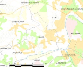 Mapa obce Linars