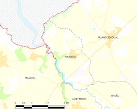 Mapa obce Morieux