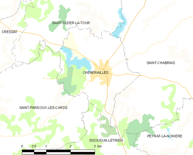 Poziția localității Chénérailles