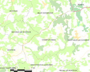 Poziția localității Champs-Romain