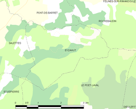 Mapa obce Eyzahut