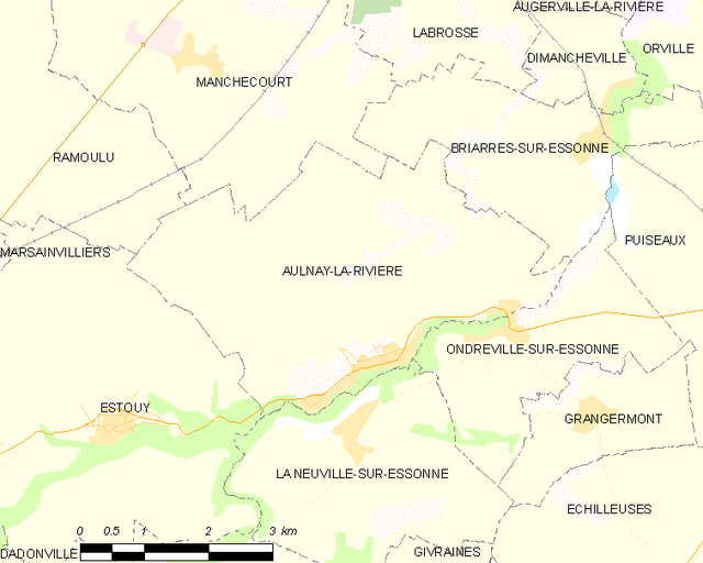 Poziția localității Aulnay-la-Rivière
