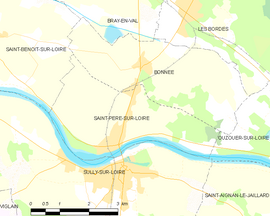 Mapa obce Saint-Père-sur-Loire