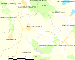 Poziția localității Arzillières-Neuville