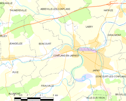 Kart over Conflans-en-Jarnisy