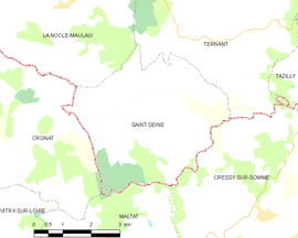 Mapa obce Saint-Seine