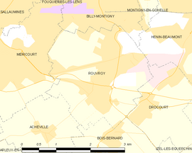 Mapa obce Rouvroy