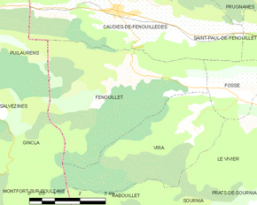 Poziția localității Fenouillet