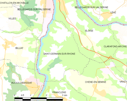 Saint-Germain-sur-Rhône - Carte