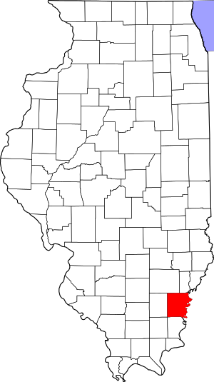 Map of Illinois highlighting White County