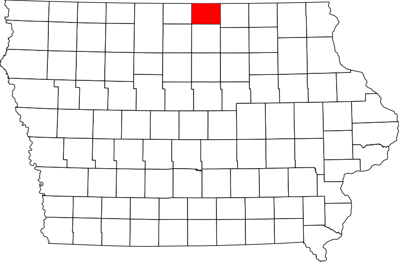 صورة:Map of Iowa highlighting Worth County.svg