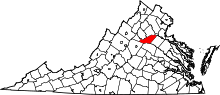 Harta e Orange County në Virginia