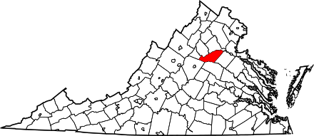 Location of Orange County in Virginia
