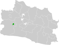 Localização dentro de West Java