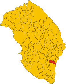 Map of comune of Andrano (province of Lecce, region Apulia, Italy).svg