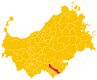 Map of comune of Bono (province of Sassari, region Sardinia, Italy) - 2016.svg