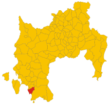 Map of comune of Sant'Anna Arresi (province of South Sardinia, region Sardinia, Italy) - 2016.svg