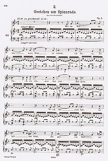 <span class="mw-page-title-main">Gretchen am Spinnrade</span> Song composed by Franz Schubert