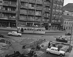 Stuka villamos a Mártírok útján 1972-ben