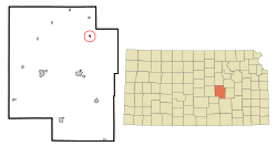 Location within Marion County and Kansas