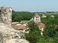 Vue sur l'église de Marthon