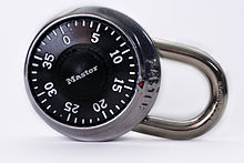 A single-dial padlock by Master Lock. Masterpadlock.jpg