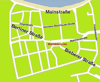 So kommt man zu dem Mathildenviertel mit den Öffentlichen - Mehr zum Ort Hier