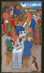 A medieval peasant meal (French National Library) Medieval peasant meal.jpg