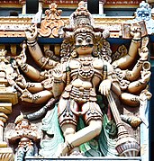 Meenakshi Temple, madurai, eastern gopuram (5) (23674775058).jpg