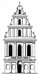 Галоўны фасад. «Атляс Менскай губэрні», 1800 р.