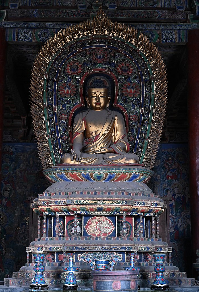 File:Ming era statue of Amitabha (阿彌陀佛or 阿弥陀佛; Āmítuófó 