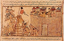 Mongolok ostromolnak egy közel-keleti várost a 13. században