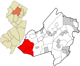 Местоположение в округе Моррис и в штате Нью-Джерси. 
