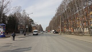 Morskoy Prospekt, Novosibirsk street in Novosibirsk, Russia