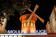 Moulin Rouge at night, Paris 12 August 2013.jpg
