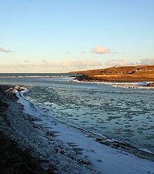 Frazil ice flowing in the mouth of the river Blanda in Iceland Mouth of Blanda river.jpg