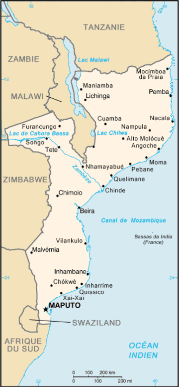 Frontières du Mozambique