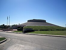 Muscogee Nation Mound building. Seat of government for both Legislative and Judicial branches of government Muscogee (Creek) Nation Mound Building.jpg