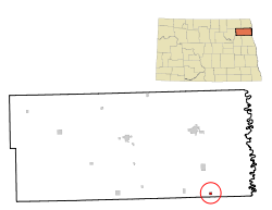 Location of Ardoch, North Dakota