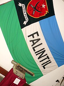 Variante der Flagge der FALINTIL im Nationalmuseum des Widerstands