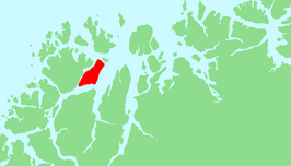 Kaart van Reinøya Ráidna