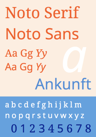 <span class="mw-page-title-main">Noto fonts</span> Multilingual font family from Google