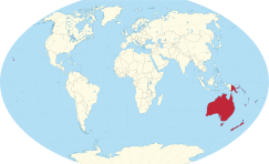 Map of Oceania Oceania in the world (red) (W3).svg