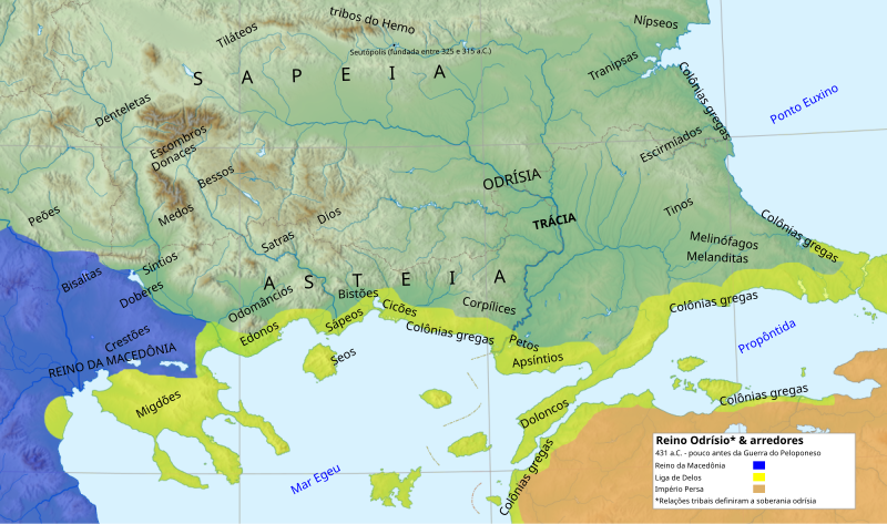 File:Odrysian kingdom of Thrace & Environs (Portuguese).svg