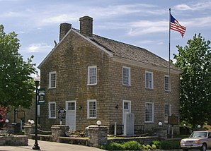 L'ancien palais de justice du comté de Green dans le quartier historique du centre-ville de Greensburg à Greensburg, répertorié dans le NRHP