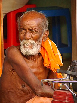Old man in Tiruvannamalai - India