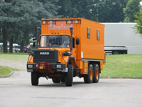 One of the trucks involved in the expedition