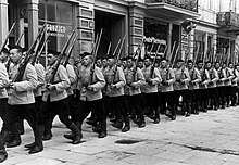 Sonderdienst battalion in occupied Krakow, July 1940 PIC 2-4542 Sonderdienst w Krakowie 1940.jpg