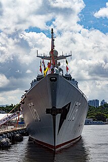 Chinese destroyer <i>Yinchuan</i> (175) Type 025D destroyer of the PLA Navy