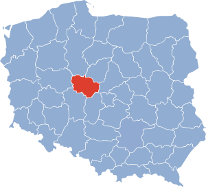 Voivodato de Konin en el mapa